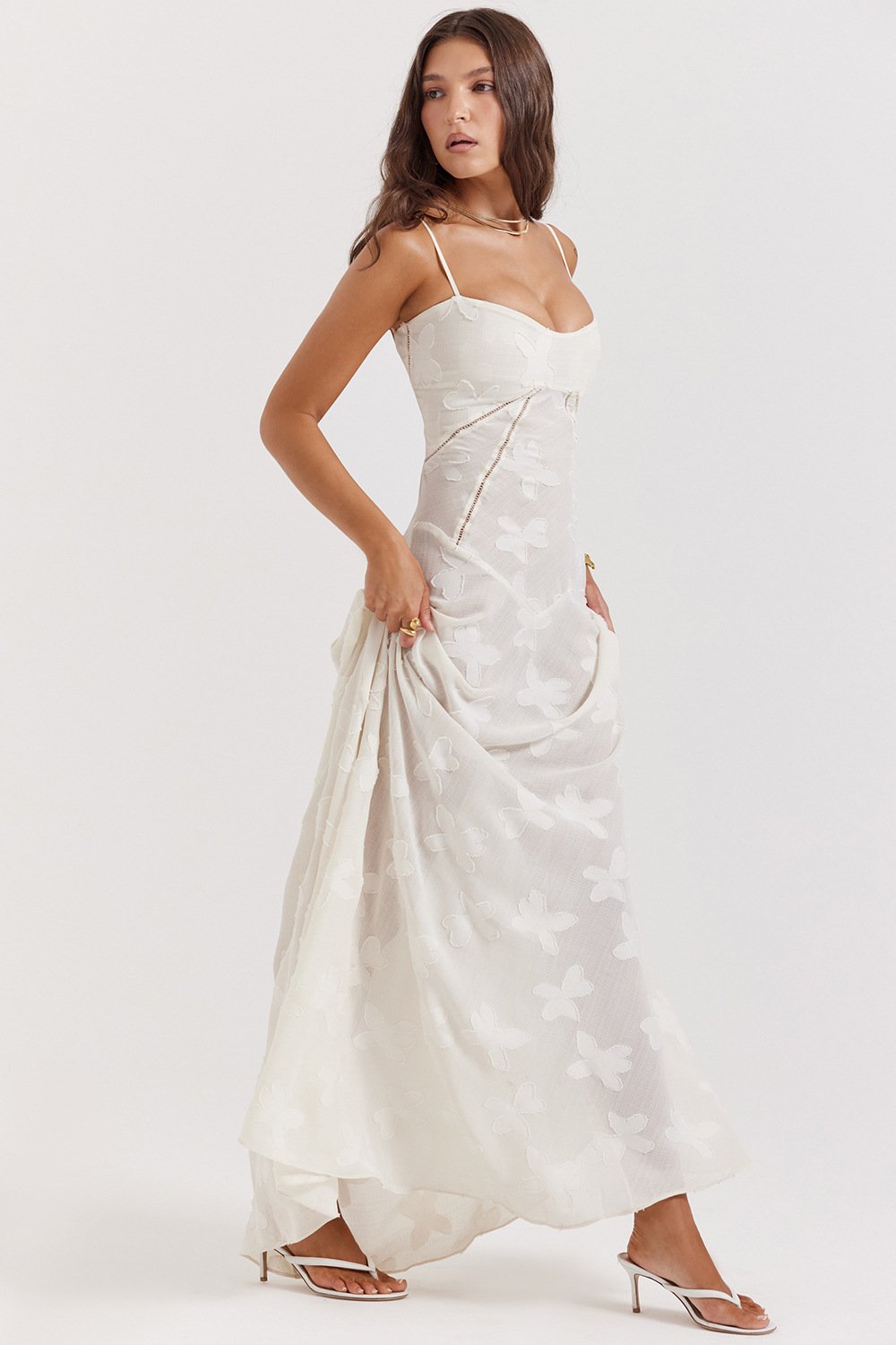 Sexy sleeveless lace camisole backless dress
