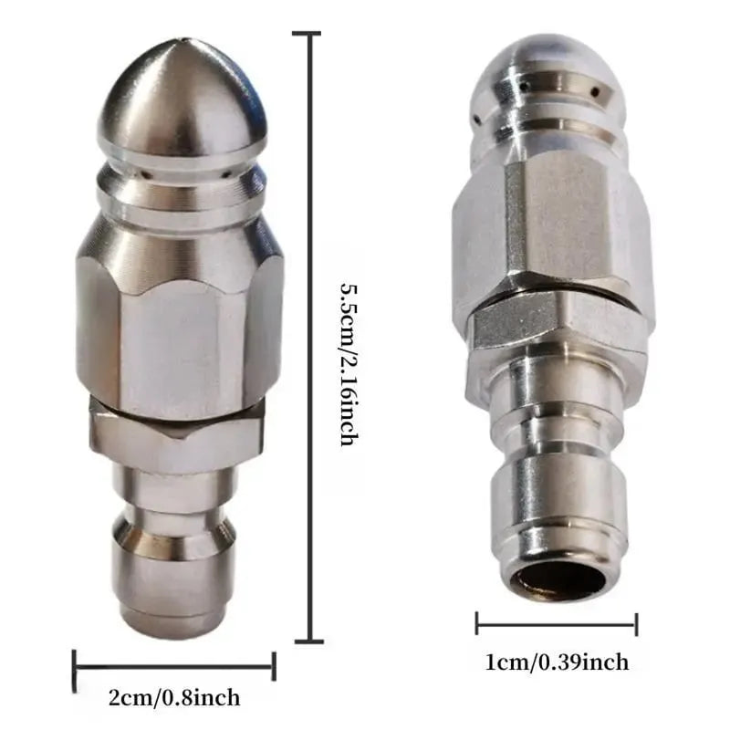 🎉🚿 Powerful Stainless Steel Sewer Jetter Nozzle – Up to 5000 PSI for Deep Drain Cleaning! 💧
