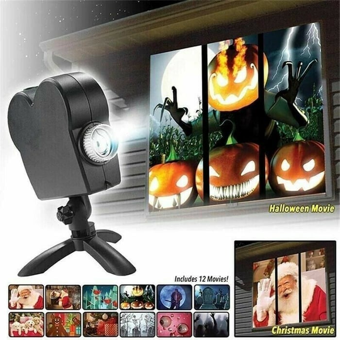 🔥Hot Sale 60% OFF💀 New Upgrade Halloween/Christmas Holographic Projection
