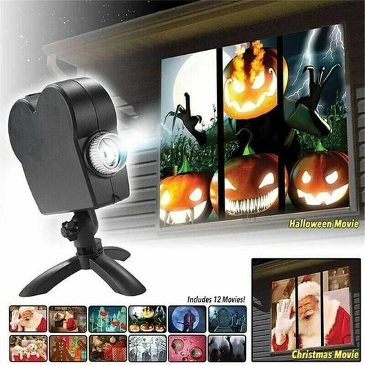 🔥Hot Sale 60% OFF💀 New Upgrade Halloween/Christmas Holographic Projection