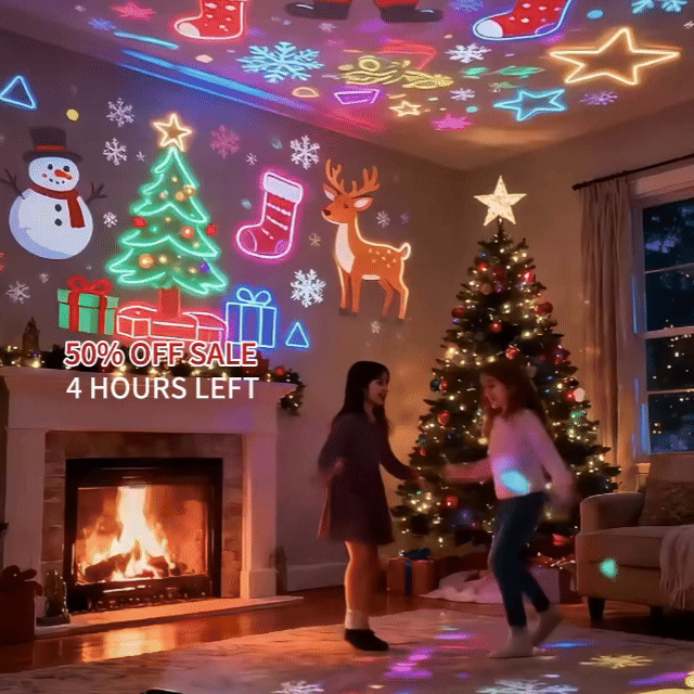 Christmas Projector Lights Lighting Atmosphere 3D Snow Landscape Lamp for Garden