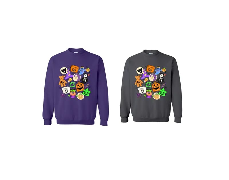 Cute Halloween Cartoon Crewneck Sweatshirt 🎃👻