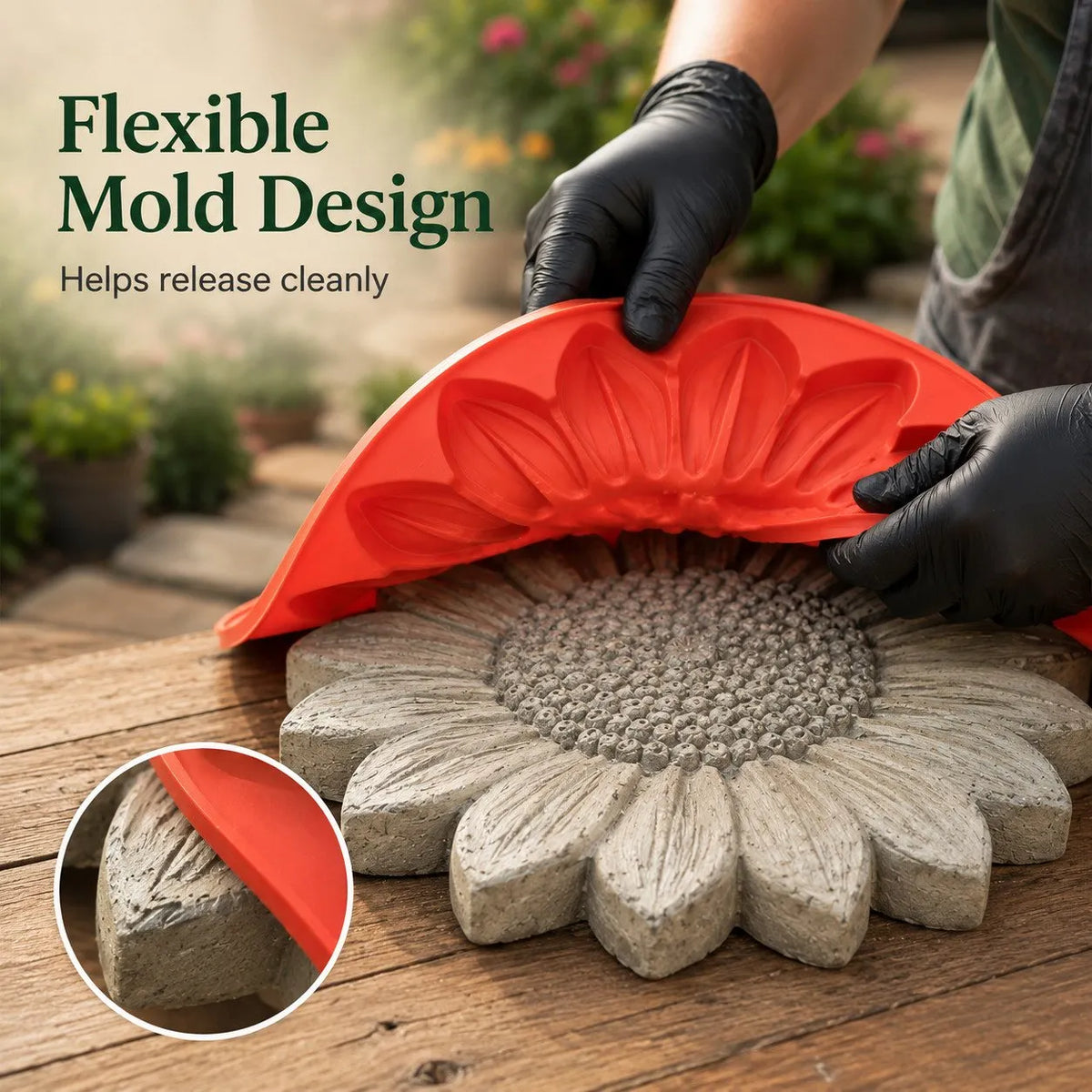 🔥HOT SALE🔥💥 LAST DAY 49% OFF - 🌻 Reusable Sunflower Stepping Stone Mold (📦Buy 2 Free Shipping)