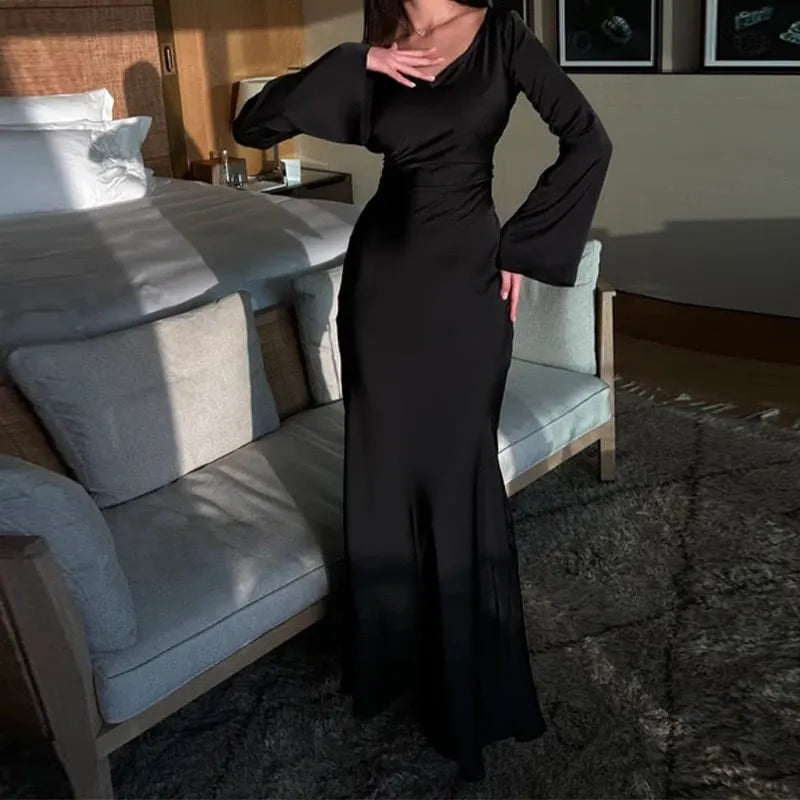Comfy Long Sleeve Glam Dress💃