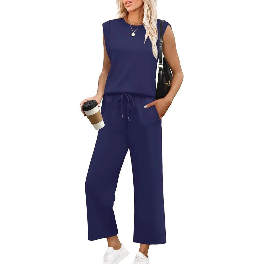 💕Hot Sale 49% OFF🔥New Women's  Sleeveless Top & Wide-Leg Pants 2-Piece Set