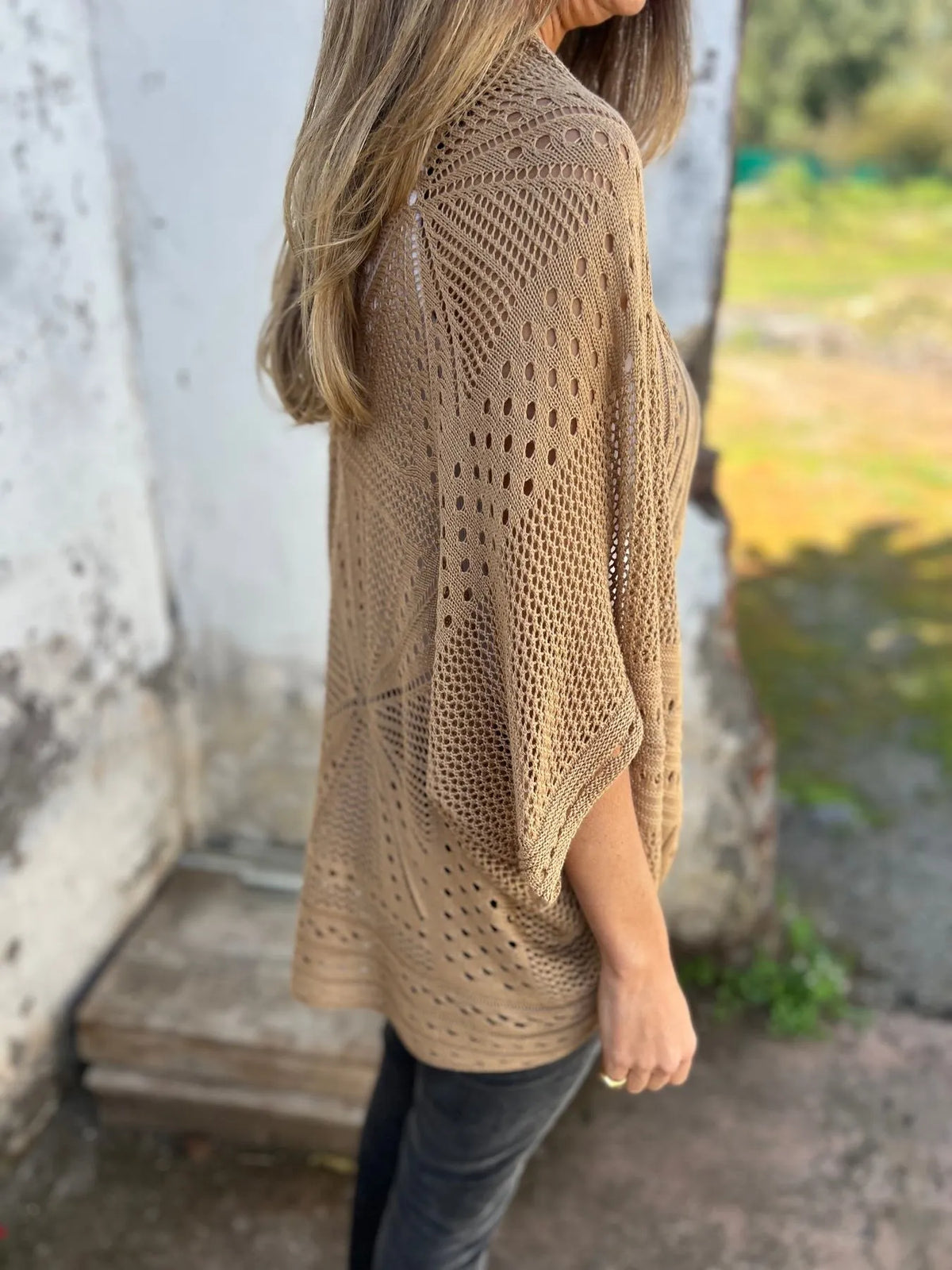 Hollow Half Sleeve Cardigan (Buy 2 Free Shipping)