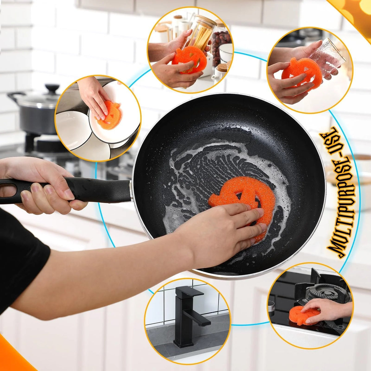 🎉6 Pcs Halloween Cleaning Sponges