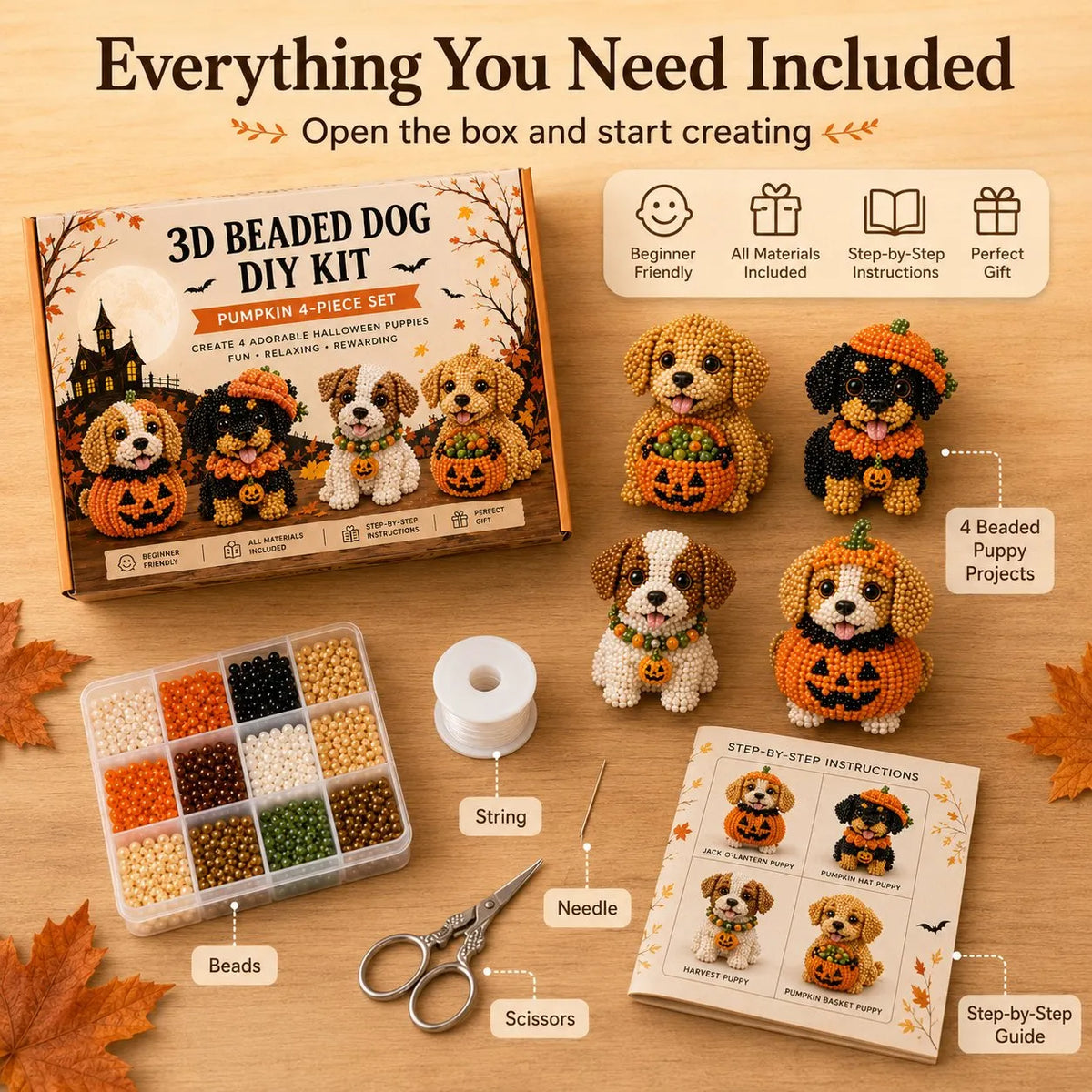 🔥Last Day 49% OFF - 🎁🐶🎃🐶3D Halloween Dog DIY Art Set(📦Buy 2 Free Shipping)