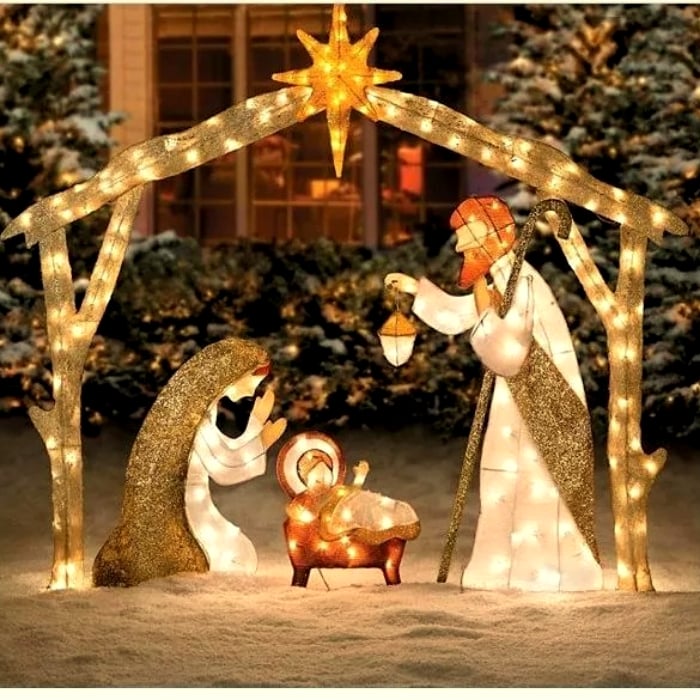 🔥LAST DAY 70% OFF 🔥Warm White LED Holy Family Yard Decoration(Buy 2 Free Shipping)