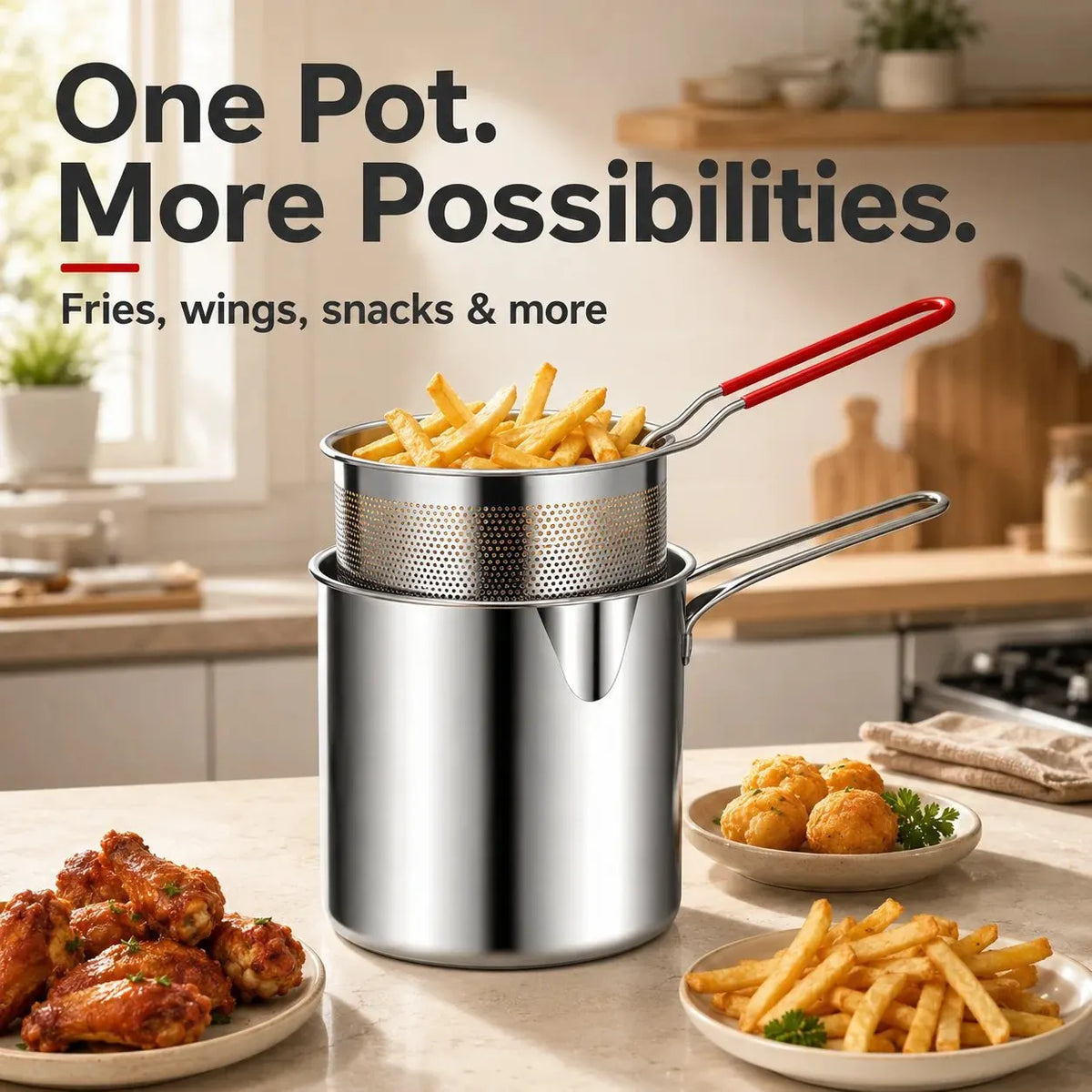 🎉🍟 Home Mini Deep Fryer – Skip Takeout, Make Fresh Fries & Snacks Anytime