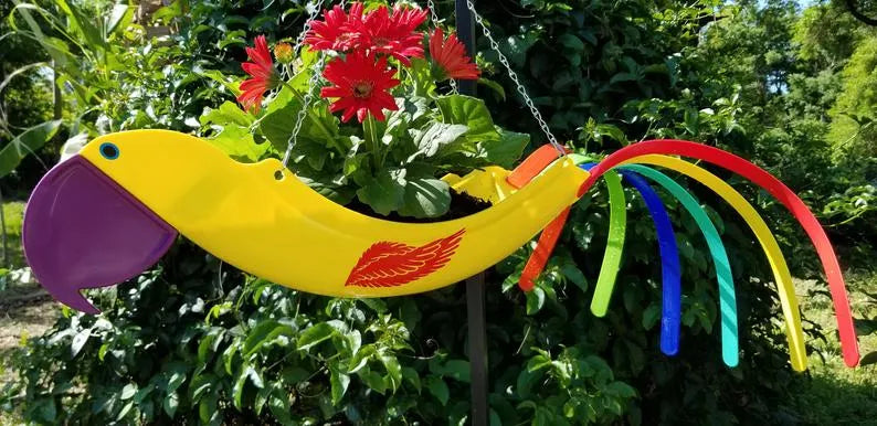 Flying Parrot Flower Pot