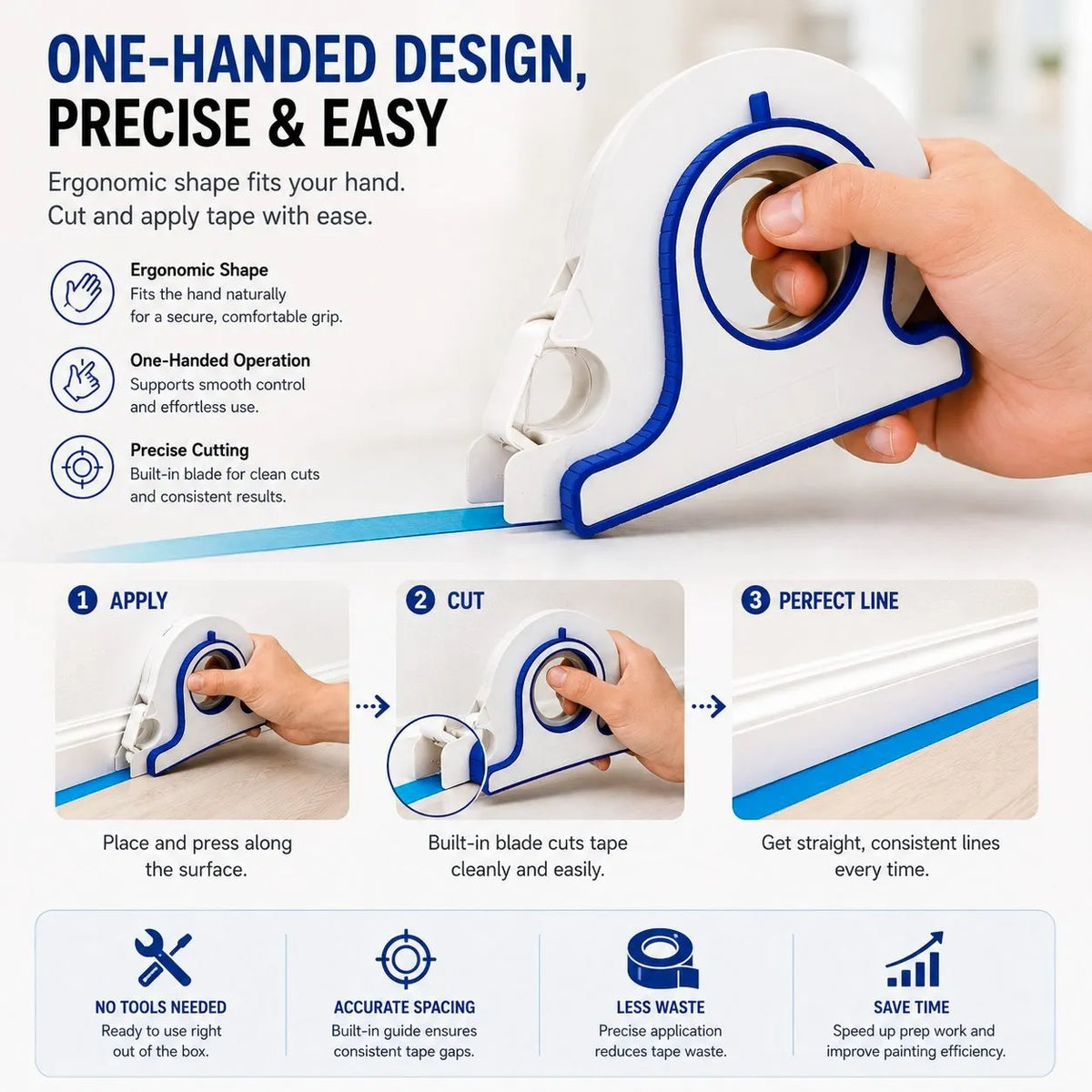 🔥HOT SALE🔥High-efficiency Painter Masking Tape Applicator
