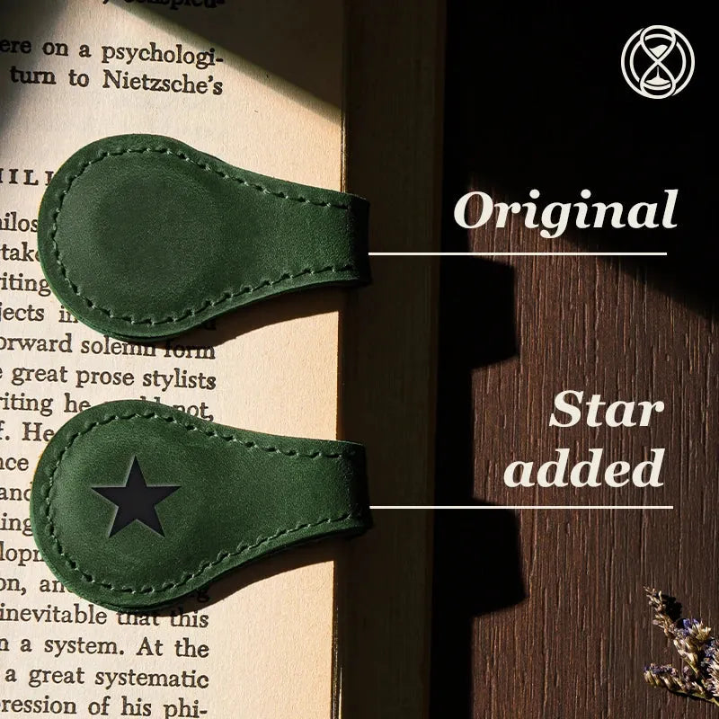 -Personalized Magnetic Leather Bookmark