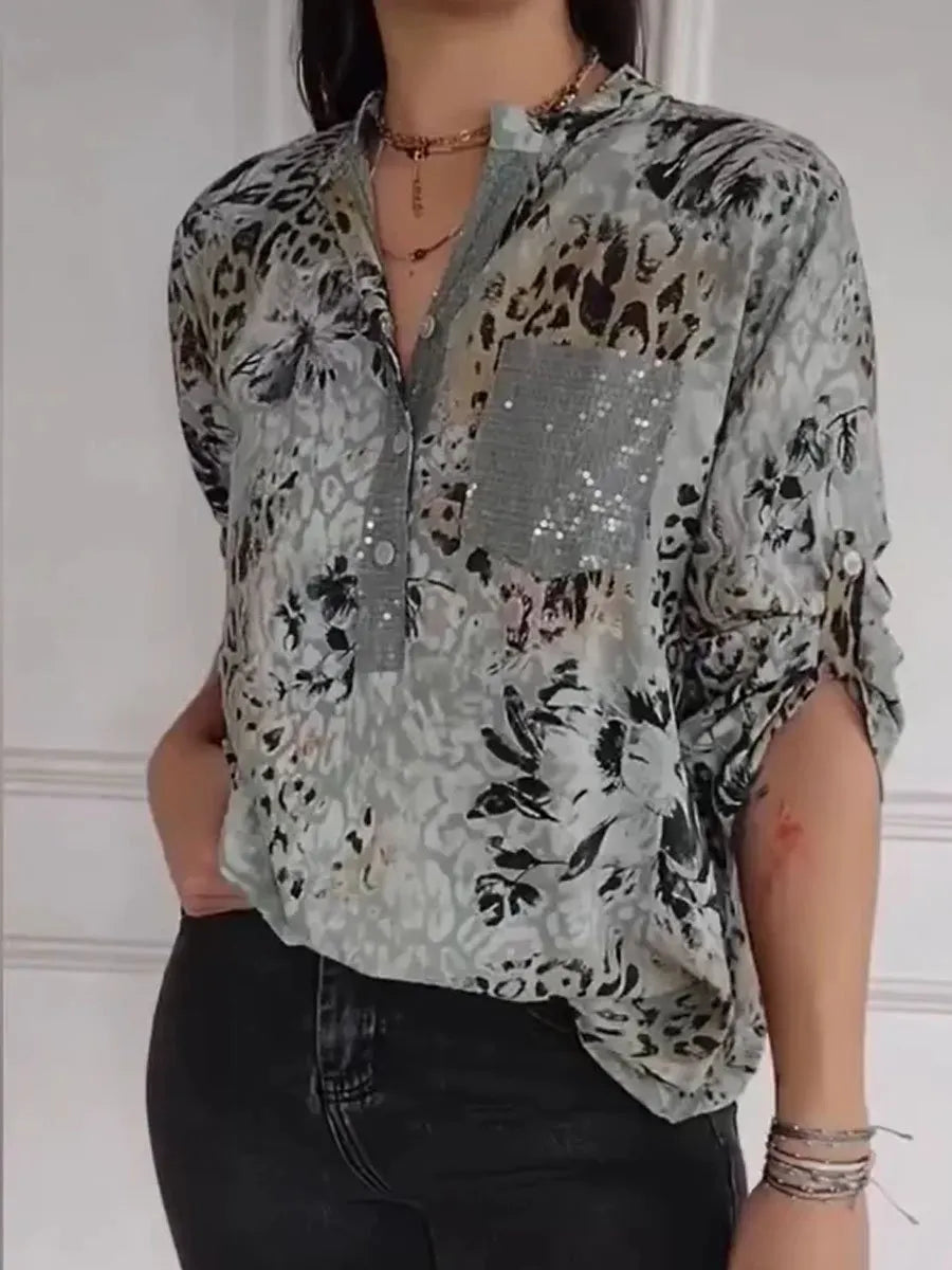 Women's Casual Half Button Printed Shirt (Buy 2 Free Shipping)