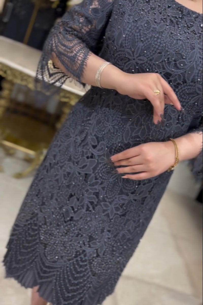 Women's New Style Temperament Hollow Lace Dress