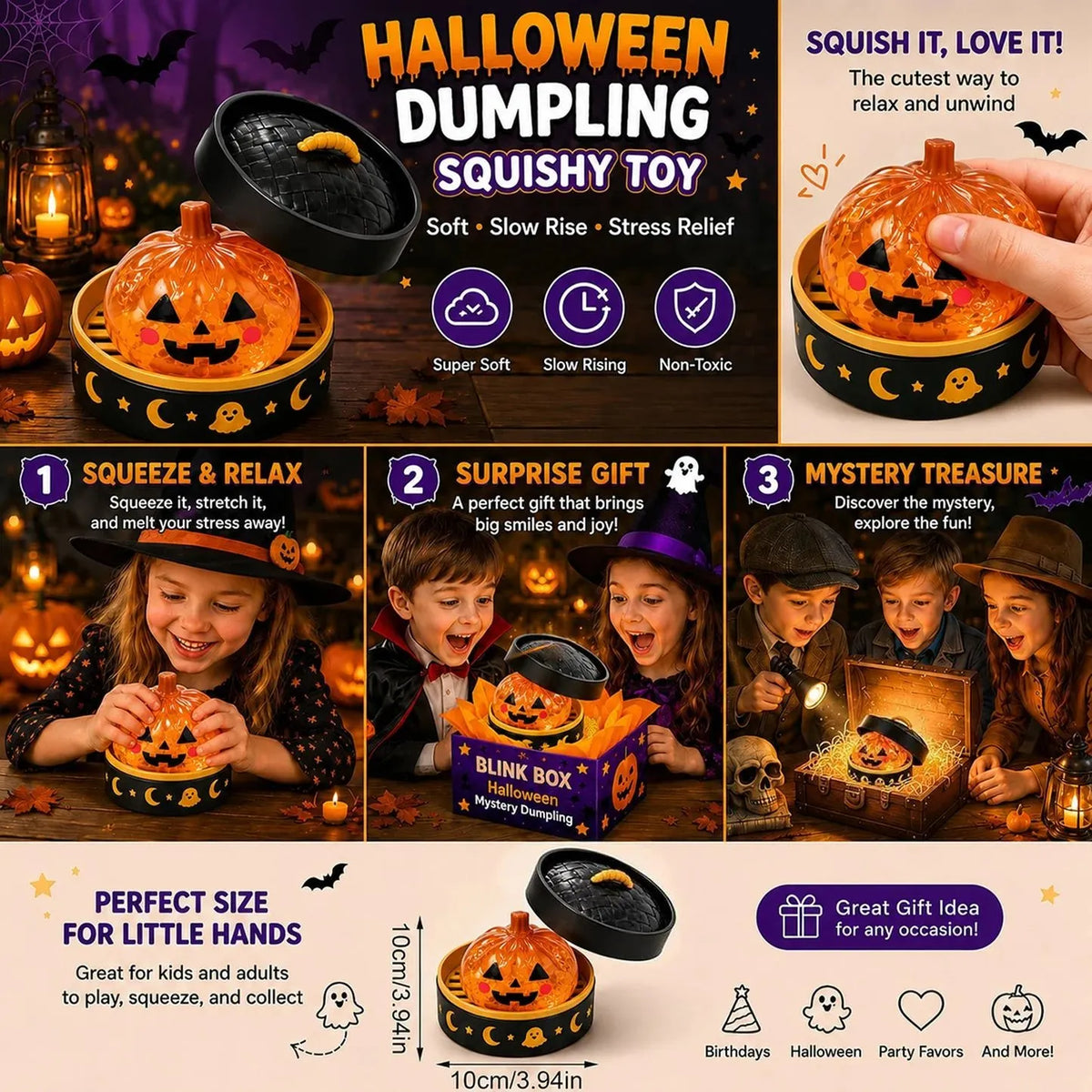 🎉🎃🎃🎃👻49% OFF – Adorable Halloween Ghost Squishies You Can't Put Down! 🖐️