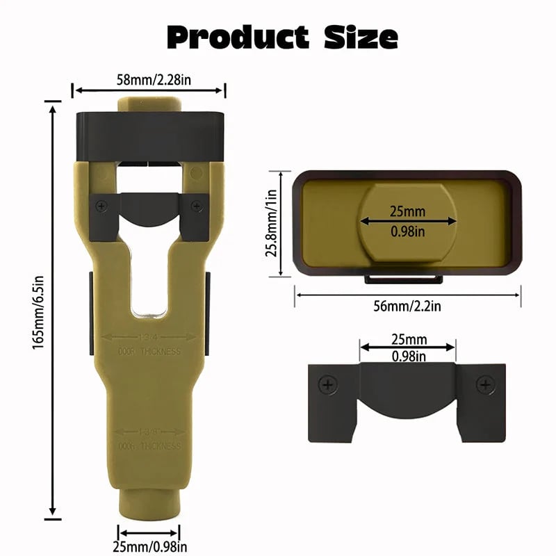 🔥 HOT SALE 🔥🛠️ LIMITED-TIME 50% OFF! 🚪 Professional Door Latch Installation Tool – Accurate Mortise Guide, Durable ABS, Adjustable 🔨