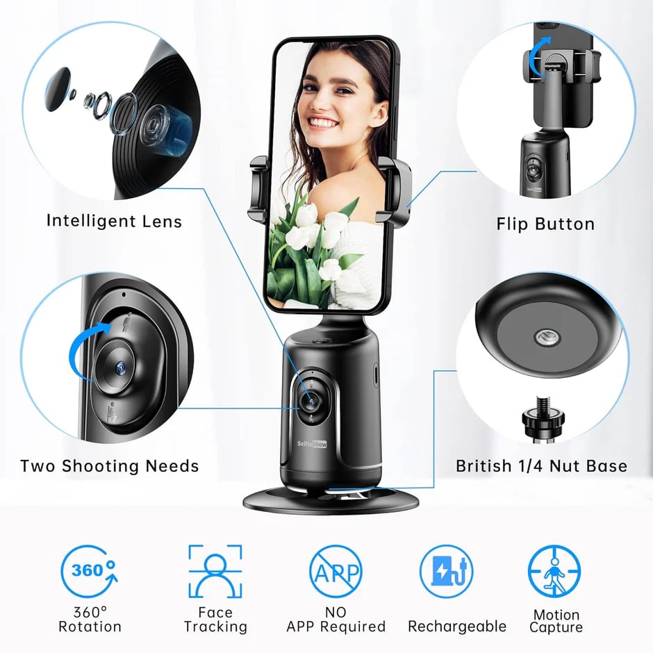 🔥HOT SALE🔥Hot Sale🔥Smart AI Facial Recognition Phone Tripod