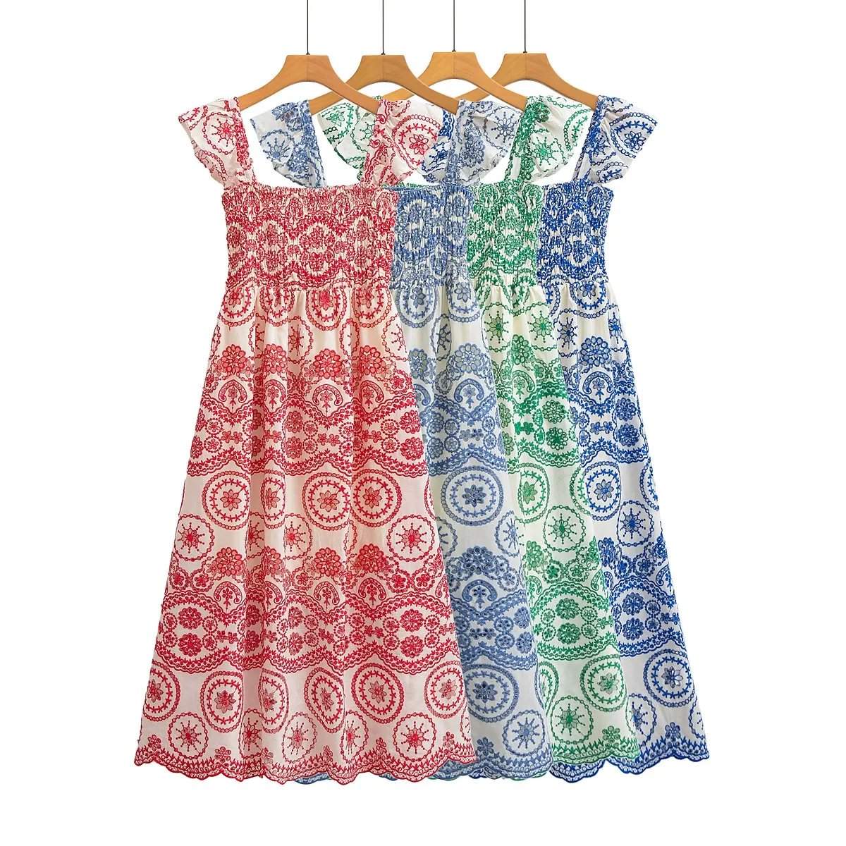 Eyelet Midi Dress