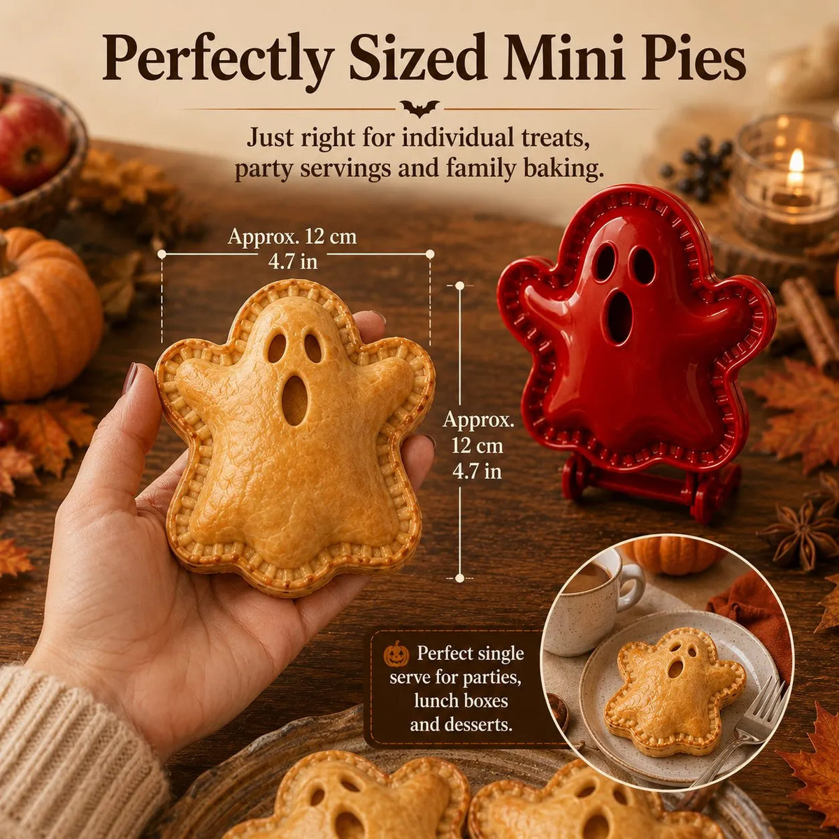 🔥Last Day 50% OFF - 🎃🥧 8-Piece Halloween Mini Hand Pie Mold Set