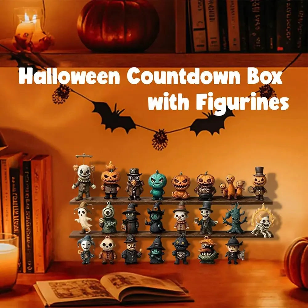 🎉31 Days Halloween Countdown Calendar – Spooky Mini Figurine Surprise Box with Collectible Horror Decorations
