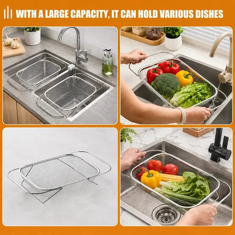 🎉💦 Expandable Over-the-Sink Strainer Basket