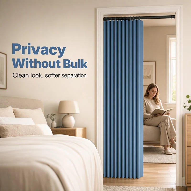 🔥 HOT SALE 🔥⏰🔥LIMITED TIME 49% OFF! ⭐No-Drill Magnetic Accordion Door Curtain