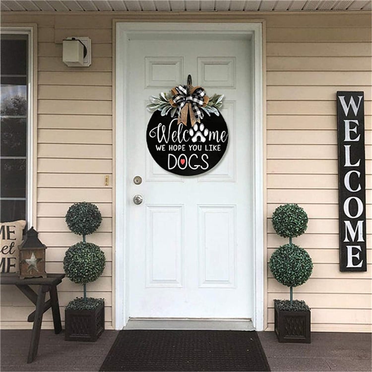 (Last Day Promotion-SAVE 50% OFF) 18′′ Front Door Welcome Wooden Sign - Buy 2 Free Shipping
