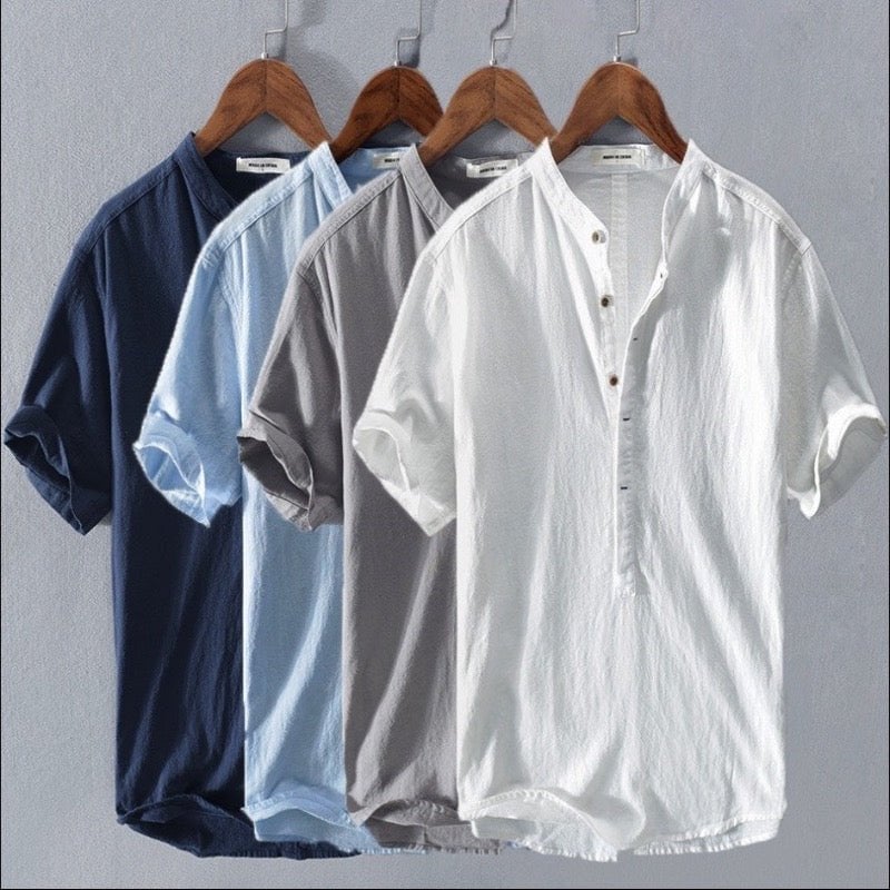 BUY 2 FREE SHIPPING-🔥Men's New Linen Casual Short Sleeve Shirt