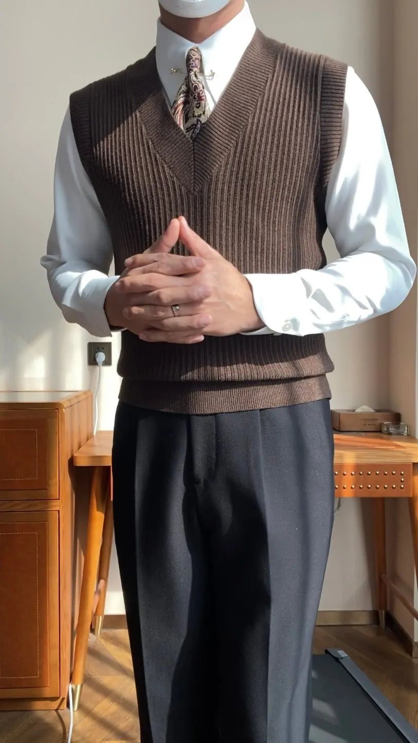 V-neck Versatile Knitted Vest (Buy 2 Free Shipping)