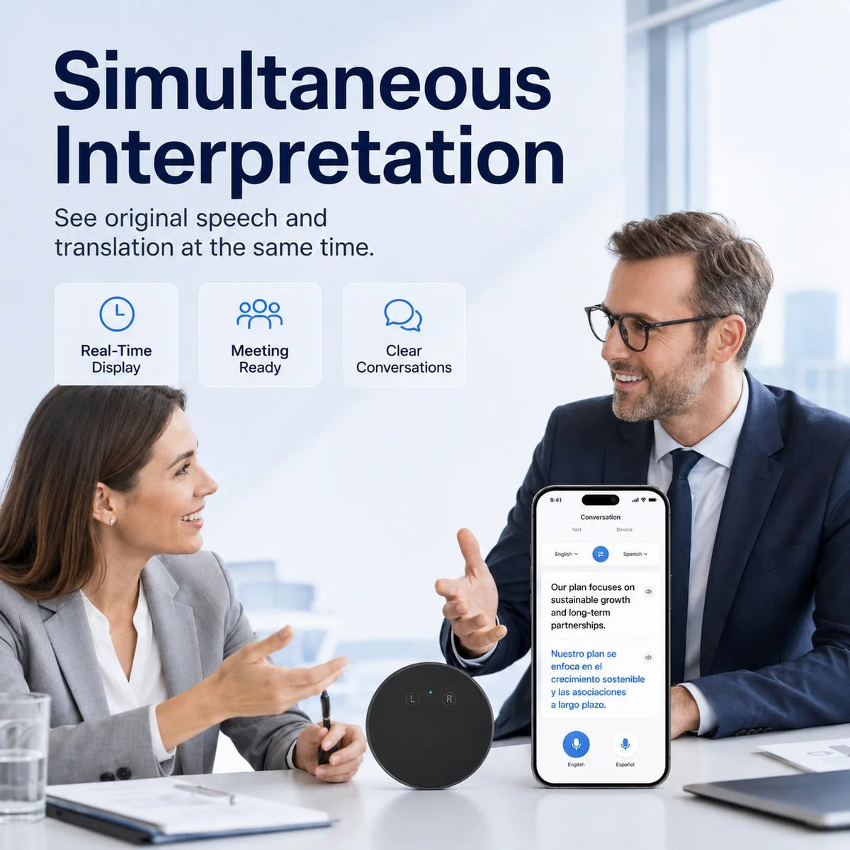 🎉 AI Language Translator Device – Real-Time Two-Way Voice Translator with Multi-Language Support