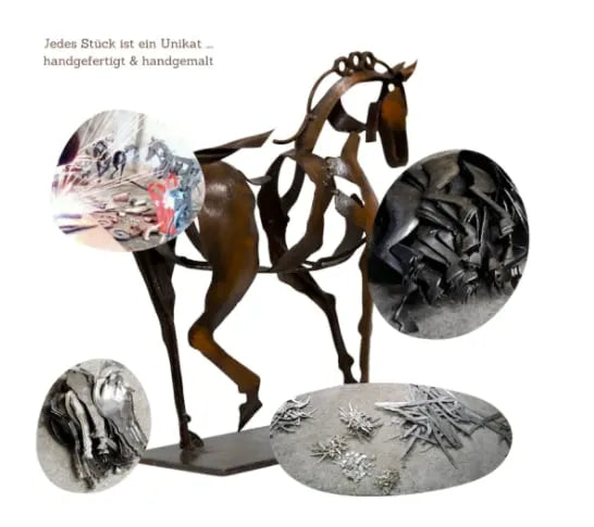 🐎🐎New Horse Sculpture “Adonis” – Quality Handmade from Metal, Abstract but Modern and Realistic Art