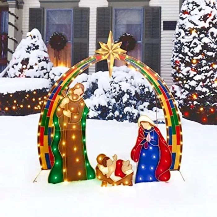 🔥LAST DAY 70% OFF 🔥Warm White LED Holy Family Yard Decoration(Buy 2 Free Shipping)