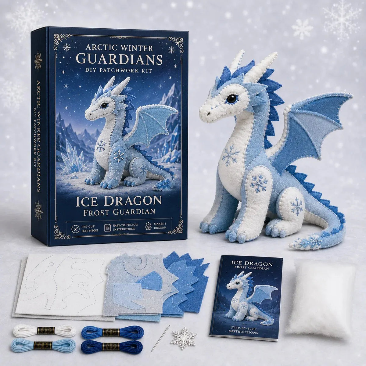 ❄️ Arctic Guardian DIY Kit – Pre‐Cut, Beginner Friendly, 3D Felt Plush 🧵