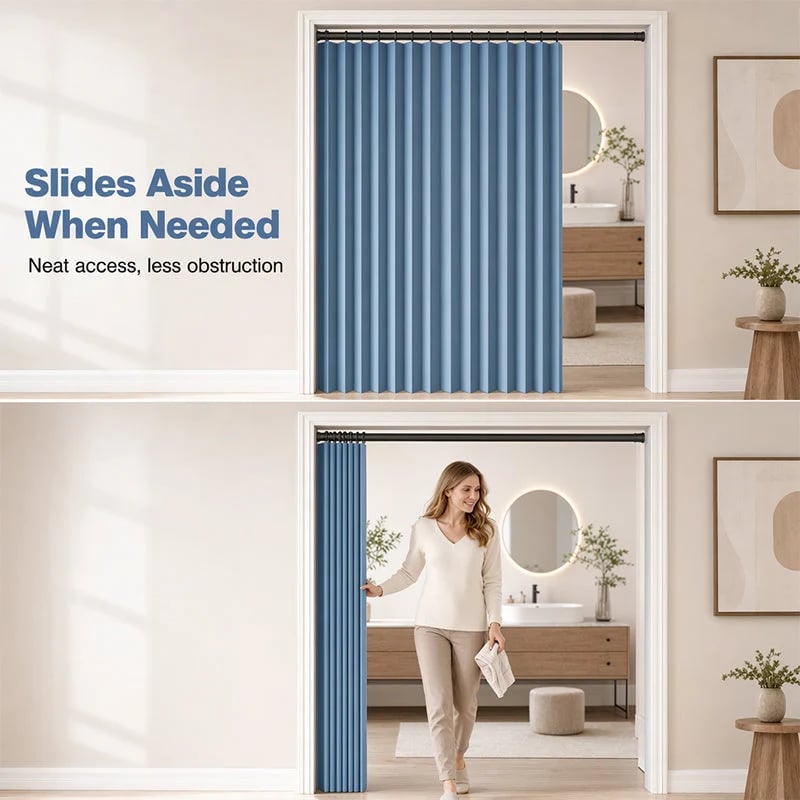 🔥 HOT SALE 🔥⏰🔥LIMITED TIME 49% OFF! ⭐No-Drill Magnetic Accordion Door Curtain