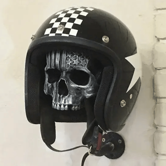 Motorcycle Skull Helmet Holder with Beard(🎁The most special gift for riders)