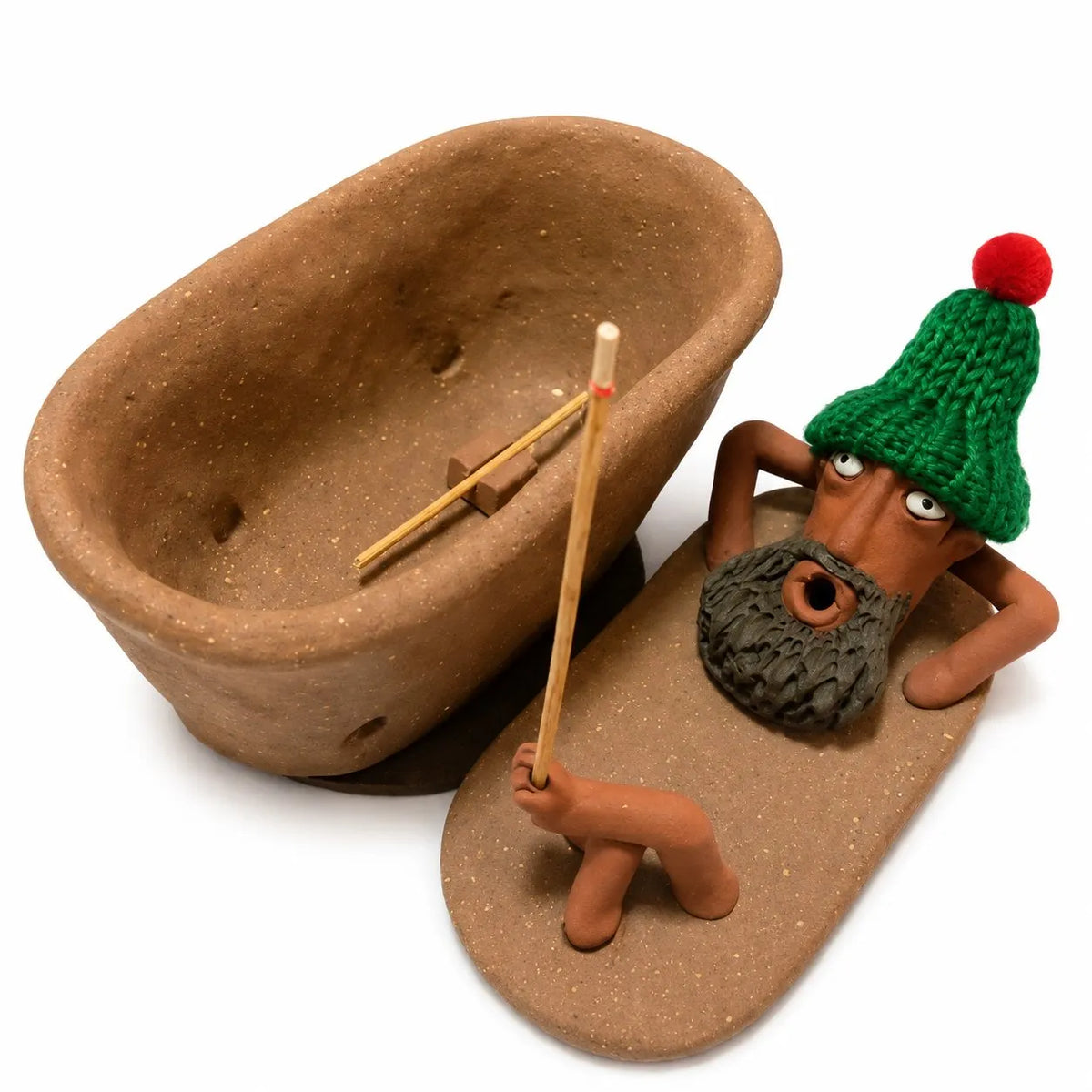 🎉Lazy Bath Man Incense Burner 🛁🧘