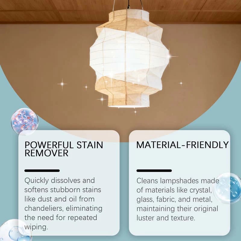 🎉💡49% OFF🧼 Light Fixture Cleaning Spray | Powerful stain removal · Safe for all materials with no residue · Protects metal from oxidation · Suitable for chandeliers and decorative lights