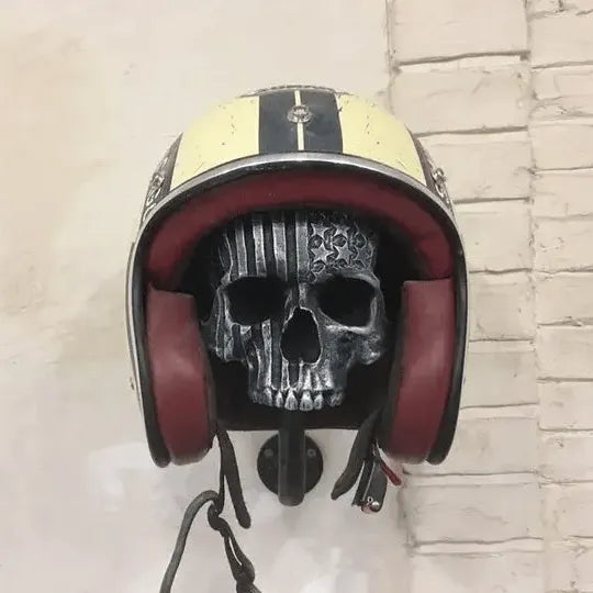 Motorcycle Skull Helmet Holder with Beard(🎁The most special gift for riders)