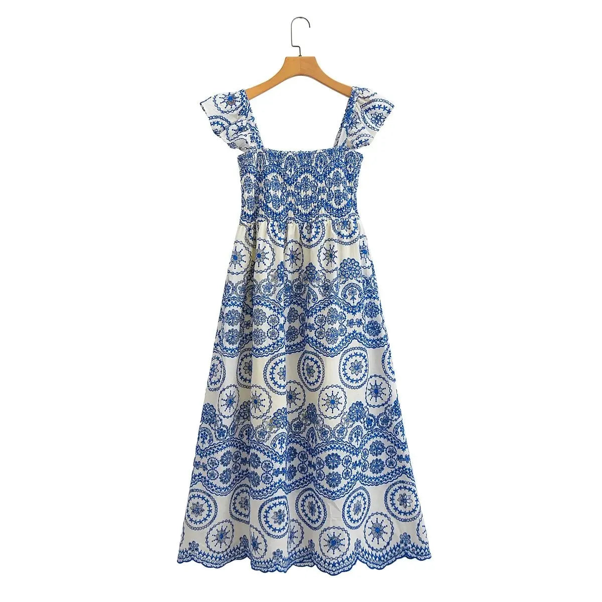 Eyelet Midi Dress