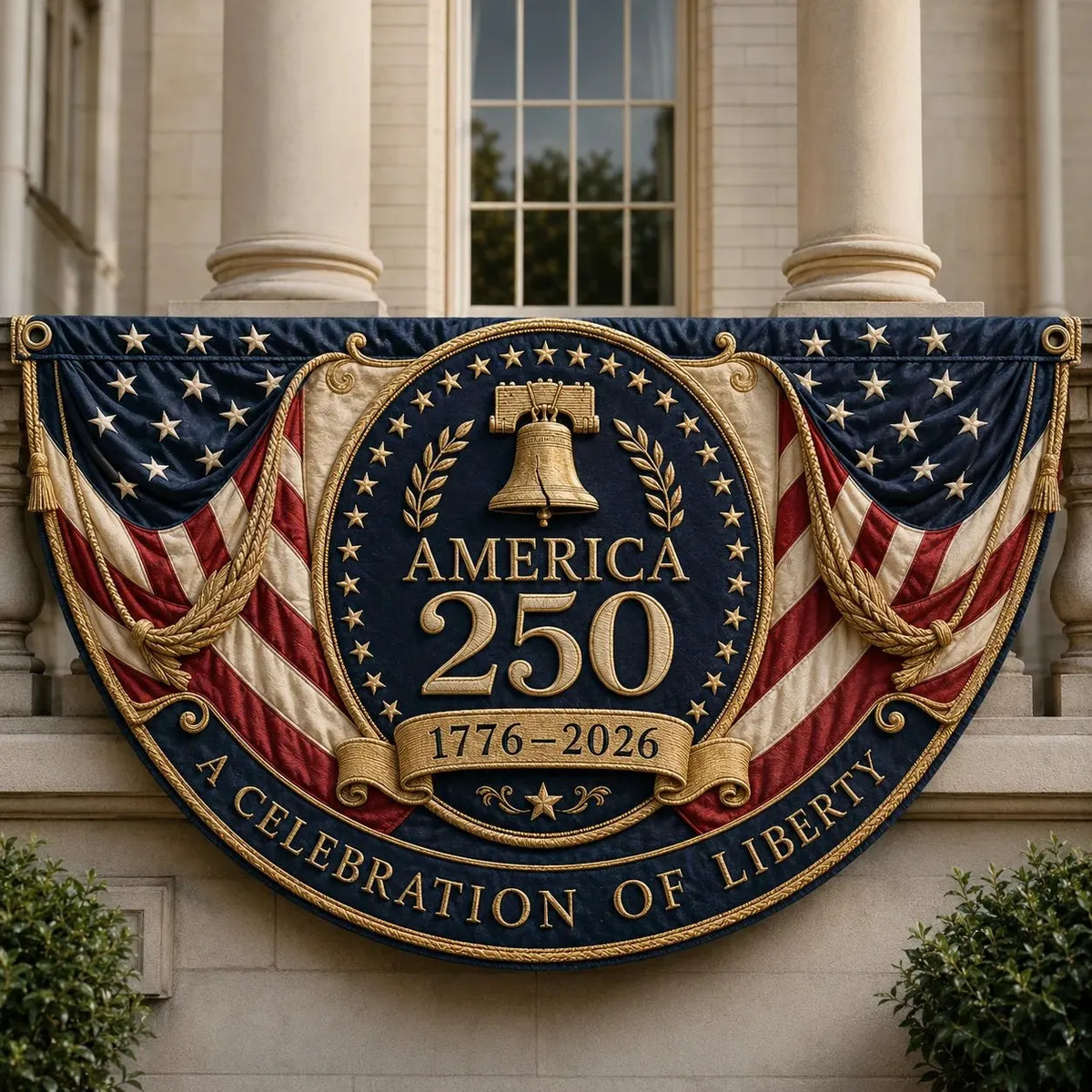 🇺🇸America 250 Fan Bunting Flag