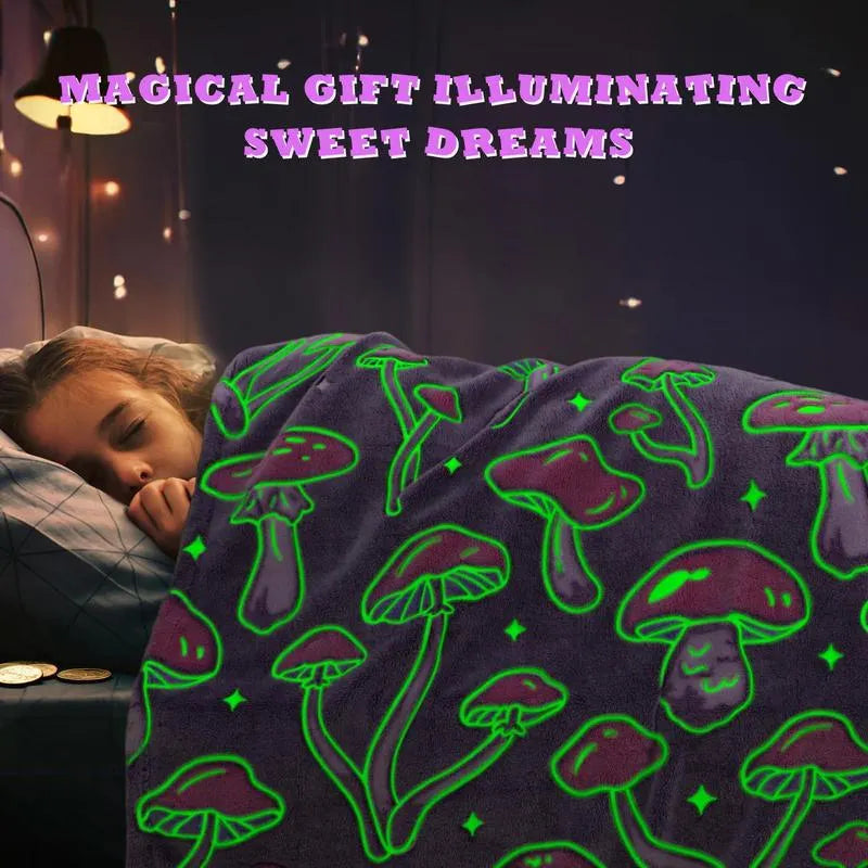 🔥Last Day 49% OFF - 🍄Glow in the Dark Cute Mushroom Blanket