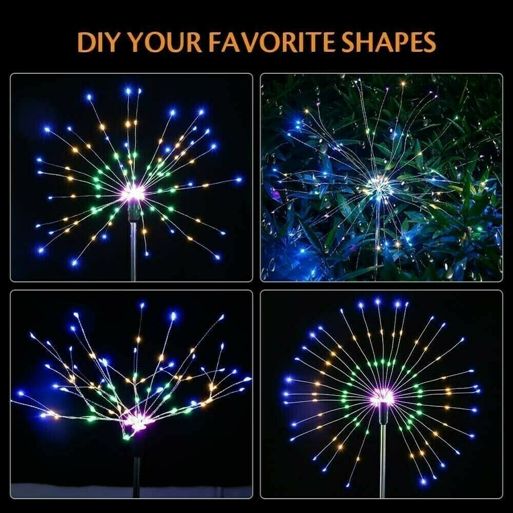 Last Day 70% OFF - Waterproof  Solar Garden Fireworks Lamp