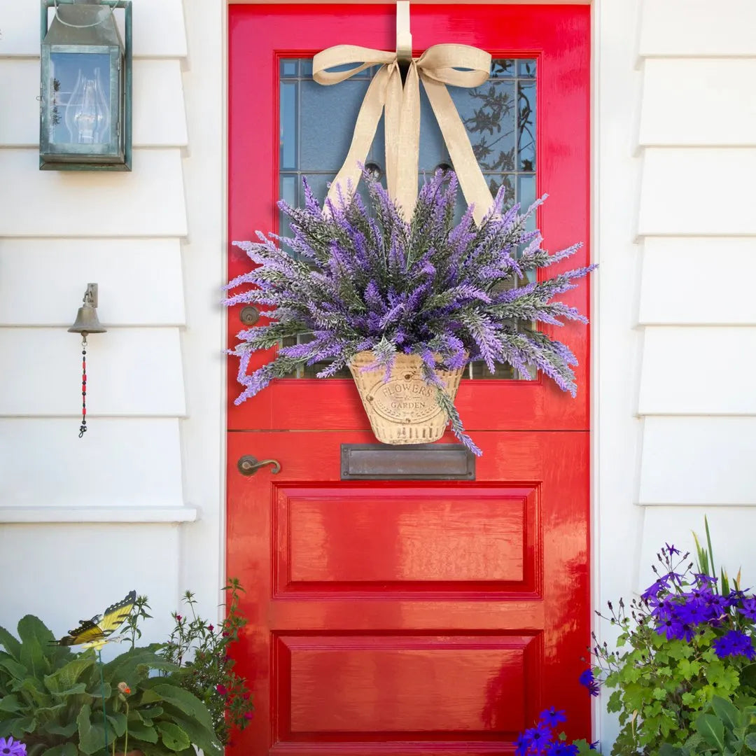 Lavender Basket Wreath-Front Door Wreath