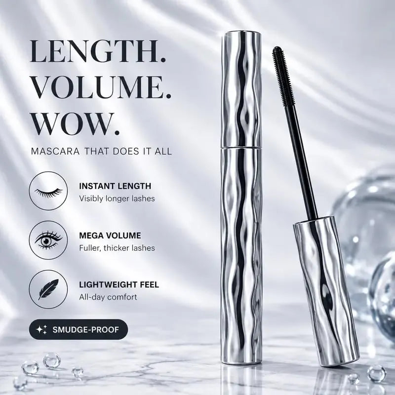 🔥 HOT SALE 🔥Volumizing Lengthening Smudge-Proof Mascara with Nourishing Formula👁️✨