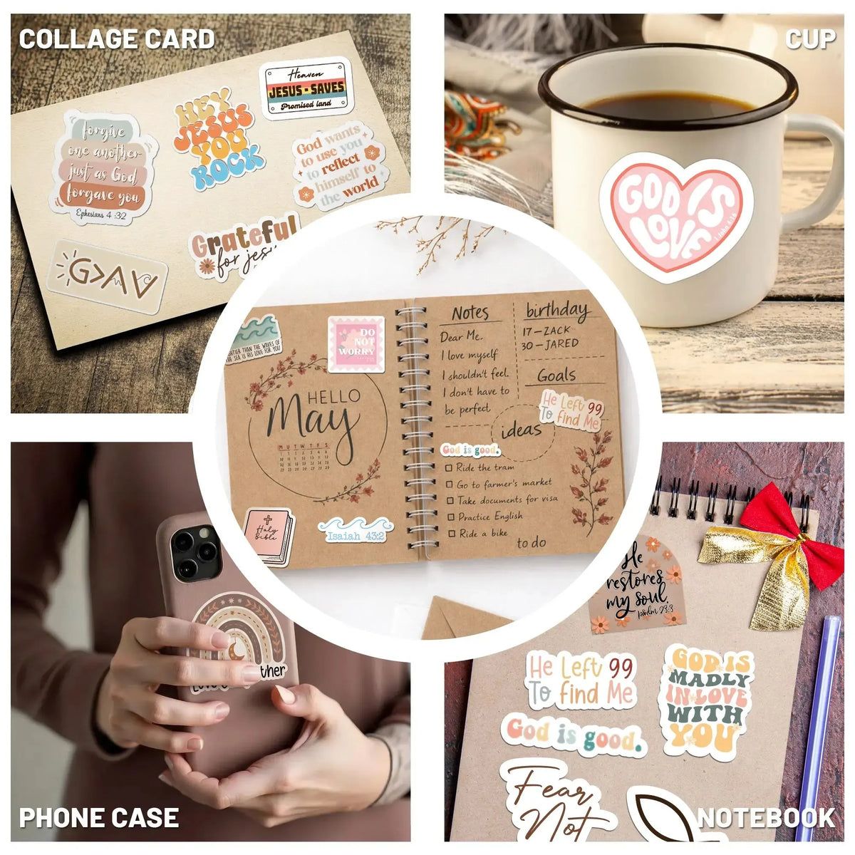 ✝️ Faith That Sticks ✝️ 300 PCS Inspirational Christian Bible Verse Stickers