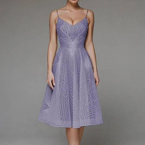 🔥Last day 49% OFF🔥Stylish V-neck strap A-line dress