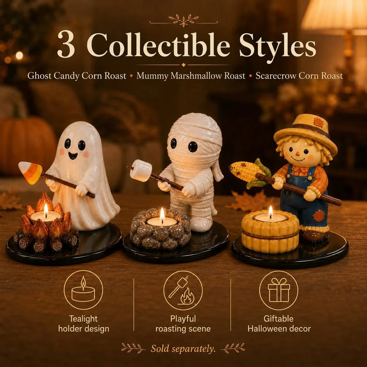 🎉🔥49% OFF💥Halloween Campfire Tealight Holder