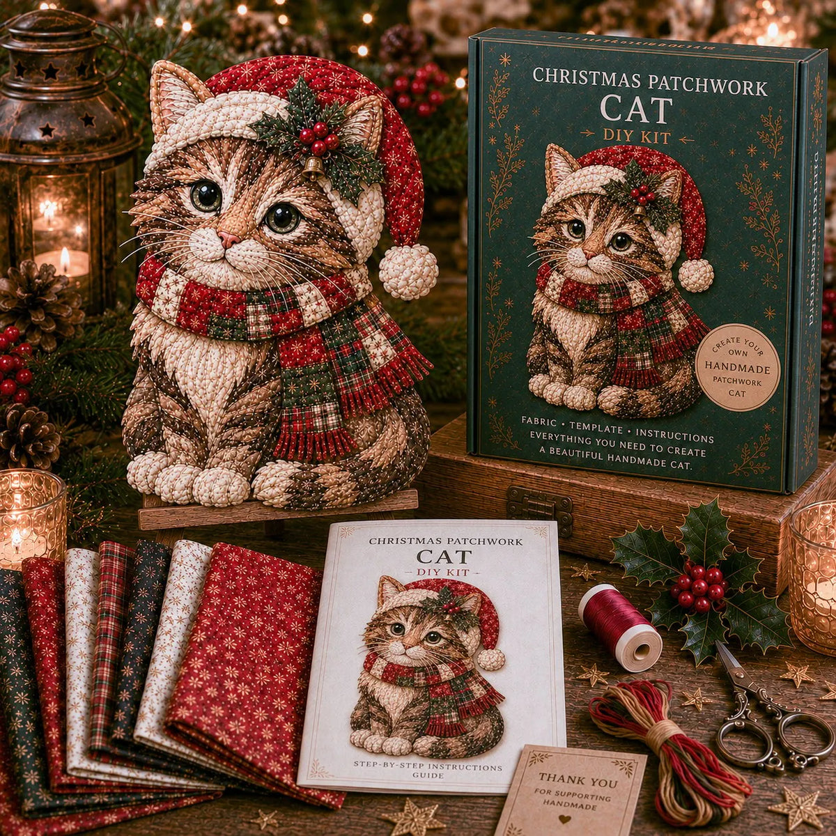 🔥LAST DAY 50% OFF - 🎅Christmas Patchwork Fabric DIY Decor Kit
