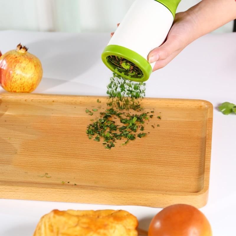 🎉White & Green Compact Cordless Herb Chopper, Efficient Cilantro & Herb Mincer, Easy to Operate & Clean